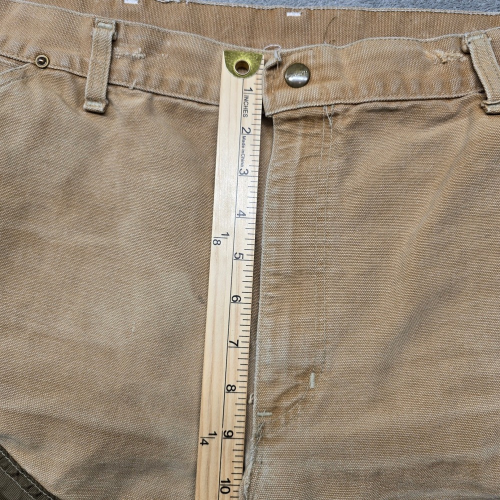 Vintage Carhartt Hunting Pants Mens 42x32 Tan Canvas Brush Guard Made in USA - Picture 12 of 14